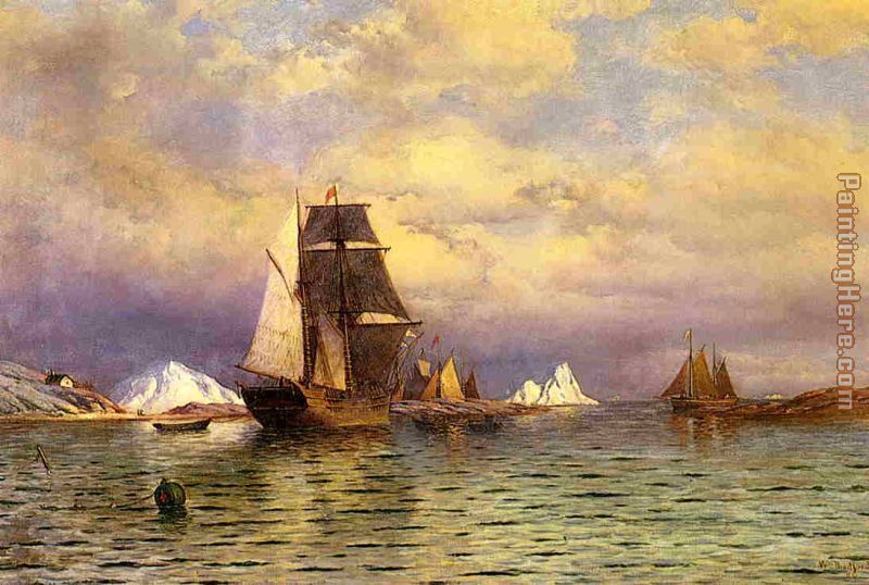 Looking out of Battle Harbor painting - William Bradford Looking out of Battle Harbor art painting